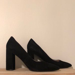 NINE WEST Black Suede Heels